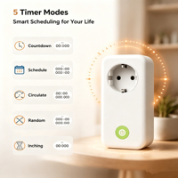 Enchufe Temporizador WiFi Impermeable de 16A, Temporizador Inteligente con Programación Semanal