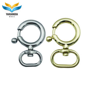 Personalizado oro níquel plata O anillo redondo Metal resorte anillo giratorio cierre llavero Snap Hook perro <span class=keywords><strong>Collar</strong></span> - Product Image 6