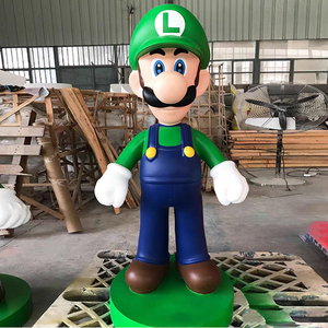 Personalizado al por mayor al aire libre de dibujos animados trabajador <span class=keywords><strong>Mario</strong></span> <span class=keywords><strong>Bro</strong></span> Luigi tamaño real de fibra de vidrio estatua de <span class=keywords><strong>Mario</strong></span> - Product Image 5