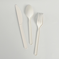 Échantillon Gratuit d'Ustensiles Jetables : Cuillère, Fourchette et Couteau Portables en Plastique pour Plats à Emporter