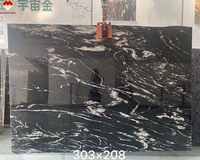 Dalles de quartzite noir titane Brothers Stone, élégantes et artistiques, quartzite noir Gucciy brillant pour la décoration des murs et des sols