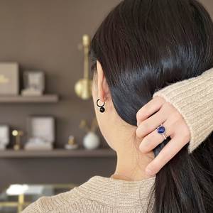 [VACIA] Boucles d'oreilles ouvertes en argent plaqué de haute qualité pour femmes, idéales pour les fêtes, les anniversaires et les cadeaux VBEN-C1 - Product Image 2