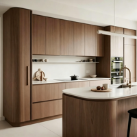 KOJOON Armoires de cuisine américaines prêtes à assembler avec évier, robinet, charnières et panier de tiroir, armoire murale de cuisine moderne pour hôtel américain