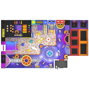 Équipement de terrain de jeux intérieur commercial : Parcours de cordes pour enfants, labyrinthe intérieur de jeux souples, filets d'<span class=keywords><strong>escalade</strong></span> avec toboggan géant en <span class=keywords><strong>corde</strong></span> pour la vente - Product Image 3