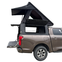 Tente de toit personnalisée en alliage d'aluminium imperméable pour 2-3 personnes, pour SUV, véhicule tout-terrain, pick-up, y compris échelles et poteaux