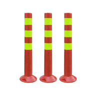 Borne réfléchissante flexible de 75cm PU/PE délinéateur de trafic de parking barrière d'avertissement poteaux en plastique pour application routière