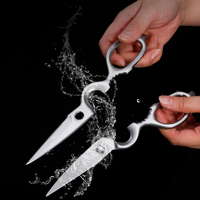 Ciseaux de cuisine robustes FOCUS YJ avec lame en acier 3CR13 et manche en SUS420J2 pour la découpe de viande, légumes et volailles à la maison et en extérieur