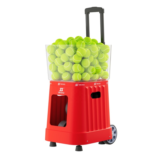 SIBOASI T7 Pro AI Automatic Portable Tennis Ball Machine Remote Control 140 Balls 24-Month Tennis Training Equipment
