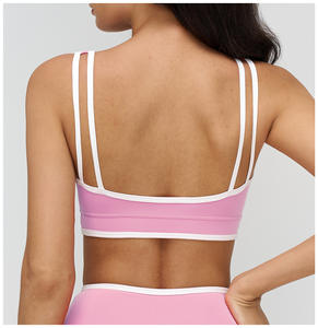 Reggiseno Sportivo Rosa Chiaro Sexy e Morbido per Giovani Donne, con Spalline Spesse per Fitness e Sport - Product Image 2