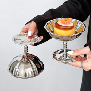 Tazza da Dessert in acciaio inossidabile tazza gelato Yogurt budino ciotole - Product Image 4