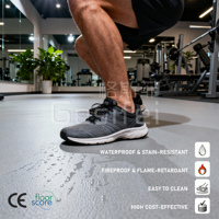 Piso Vinílico de PVC de 2mm Ecológico, Impermeable, Antideslizante y Resistente a las Manchas para Taller y Estacionamiento Subterráneo