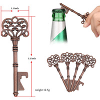 Décapsuleur en métal vintage en forme de clé couronne antique avec chaîne de porte-étiquette pour cadeaux de fête et de mariage