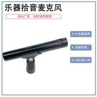 Microphone d'instrument de chœur avec fonction d'annulation du bruit, petit diaphragme, capteur capacitif, connecteur XLR en métal, microphone filaire