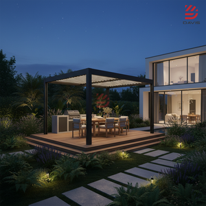 Pergola en aluminium pour l'extérieur, imperméable, bioclimatique, véranda, maison, manuelle, électrique en option, pergola en aluminium - Product Image 2