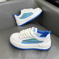 Sepatu Olahraga Pria ML021 Musim Panas, Bernapas, Model Rendah, Sol Tebal, Sepatu Santai Pelajar, Gaya Sederhana Sehari-hari, Sepatu Segar