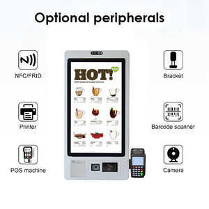 Fast Food Ordering Payment Machine Android <strong>Pos</strong> <strong>Terminal</strong> 32&quot; All One Touch Screen System Self Service Kiosk For Restaurant - Product Image 2