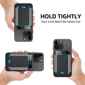 Leather Phone Wallet Magnetic Card Wallet Organizer Secure Design with Card Slot for <b>iPhone</b> Series - Product Image 4