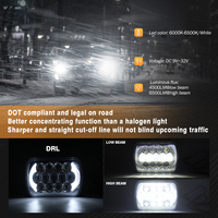 Feux avant de voiture Hilux 96 pour Jeep Wrangler Jk Pièces LED de voiture Phare LED carré 5x7 pouces 6x4 Feux de projecteur à faisceau scellé