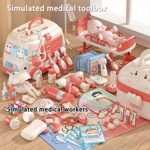 Kit medico per bambini Play House medico odontoiatrico Set giocattolo per ragazze simulazione infermiera stetoscopio in plastica cibo da cucina giocattoli - Product Image 5