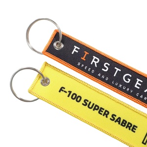 Khuyến mại giá rẻ vải Móc Chìa Khóa tùy chỉnh giá thấp khuyến mại Móc khóa móc khóa tag cả hai mặt vải logo thêu móc khóa - Product Image 2