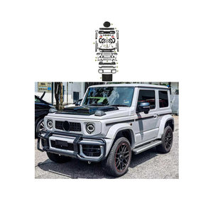 Para 2020 + <span class=keywords><strong>Suzuki</strong></span> <span class=keywords><strong>Jimny</strong></span> actualizado para clase G W464 G63 AMG para <span class=keywords><strong>Brabus</strong></span> Bodykit parachoques delantero parrilla rueda ceja cubo de rueda - Product Image 1