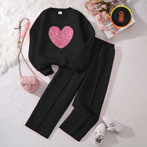 Nuovo Set <span class=keywords><strong>Felpa</strong></span> Stile Coreano Autunno Inverno per Bambini, Completo Sportivo 2 Pezzi con <span class=keywords><strong>Felpa</strong></span> con Cappuccio e <span class=keywords><strong>Pantaloni</strong></span> per <span class=keywords><strong>Bambina</strong></span> 8-12 Anni - Product Image 6