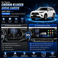 Écran de navigation Android RoadNavi 15,8 pouces pour Toyota Crown Kluger Highlander 2022-2025 Lecteur multimédia CarPlay sans fil GPS