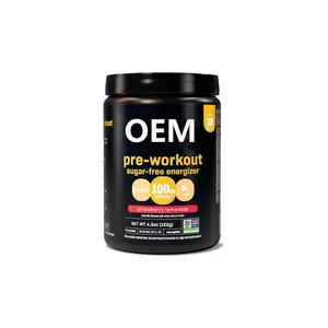 Neuankömmling HOT Sale OEM Zuckerfreier Energizer Strawberry Lemonade Pre Workout Powder unterstützt das Immunsystem