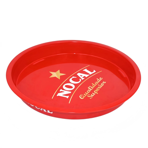 Plateau de service rond en plastique rouge, assiette utilitaire profonde, plateau de présentation personnalisé avec logo pour cuisine et restaurant - Product Image 3