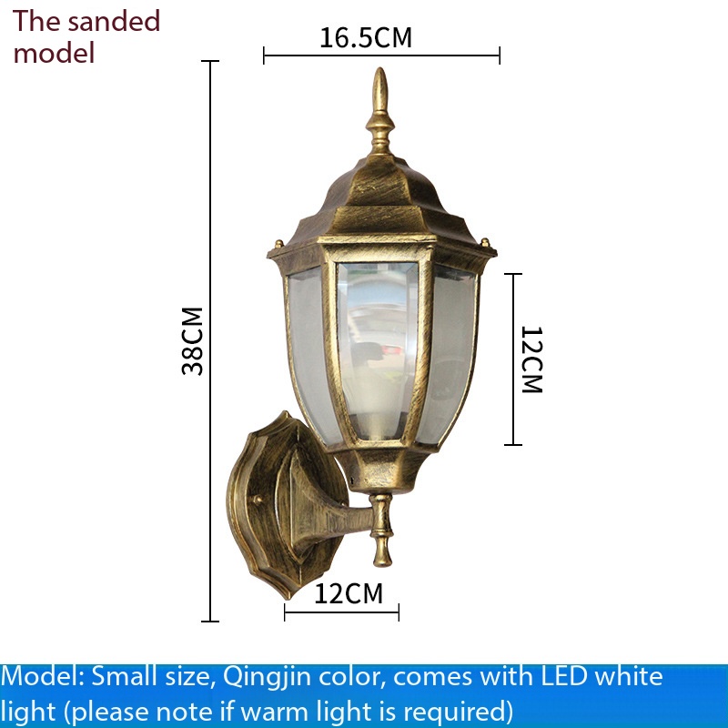 Small-sized, bluish-golden frosted glass