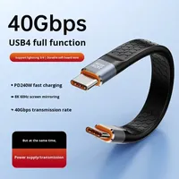 Cable USB-C a USB-C de 240W y 40Gbps con Función Completa, Carga Rápida, Transferencia de Datos Thunderbolt Tipo C, Cable USB4 Corto