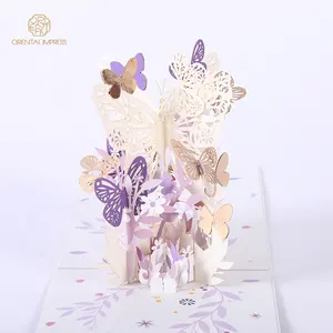 Роскошная открытка со всплывающей бабочкой на день рождения, свадебная открытка, поздравительная открытка на все случаи жизни