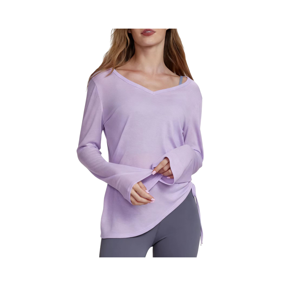 RUIQUWIN 2025 Summer Lightweight Women's Long Sleeve Fitness Sports T-Shirt Quick Drying Breathable Yoga Top Four-Way Stretch