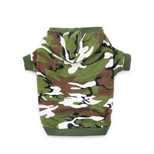 부드러운 코튼 귀여운 위장 카모 의상 의류 인쇄 강아지 애완 동물 티 티셔츠 스웨터 개 까마귀 - Product Image 5