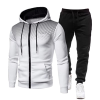 Conjunto Deportivo de Alta Calidad con Diseño Personalizado, Sudadera con Cremallera, Pantalones Deportivos, Traje para Correr, Gimnasio, Ropa Deportiva para Hombre