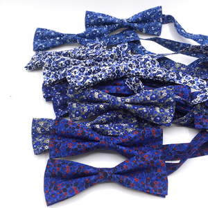 <span class=keywords><strong>Corbata</strong></span> Casual de Algodón con Estampado de Flores y Puntos Blancos para Hombre, Envío Inmediato - Product Image 4