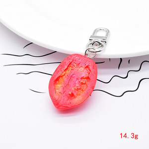 พวงกุญแจเรซิ่นรูปอาหารจำลองสุดสร้างสรรค์ ผลไม้ สตรอว์เบอร์รี อาหารทะเล ซูชิ ของตกแต่งกระเป๋าสุดฮา - Product Image 6
