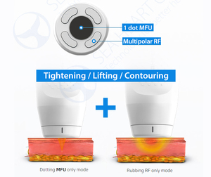 מכשיר יופי Seaheart Dual Handle 2 ב-1 Hifu <span class=keywords><strong>Rf</strong></span> לטיפולי פנים, עיניים וגוף עם מחסניות 12D נגד הזדקנות, להידוק העור והרמת פנים - Product Image 3