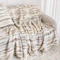 Couverture de canapé tricotée Double épaissie de haute qualité nouveau Design couverture Sherpa unie pour la sieste de bureau à domicile pour le voyage