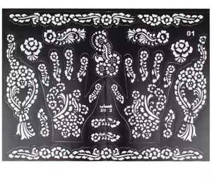 Professional Food Temporary Arabic Design De Por Atacado Pakistan Mehndi <strong>Henna</strong> <strong>Tattoo</strong> Stencil Sticker <strong>Kit</strong> - Product Image 4
