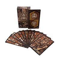 Cartes de Tarot français imprimées sur mesure, pas cher, cartes de Tarot noir voyage mystique, cartes Oracle