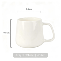 Tasses à café en céramique personnalisées avec logo, tasse à café tendance, tasse cadeau avec poignée blanche, tasse en céramique simple