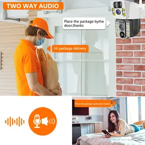 Cámara Solar <span class=keywords><strong>V380</strong></span> 4G con Tarjeta SIM, Detección Humana PIR, Seguridad 4K HD, Wifi, IP Inalámbrica, Energía Solar, Cámaras CCTV, Cámara Inteligente para el Hogar - Product Image 3