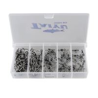 50 buah/kotak Set Aksesori memancing, konektor putar tipe-b kedatangan baru dengan Pin untuk memancing umpan 2 #4 #6 #8 #10 # peralatan memancing
