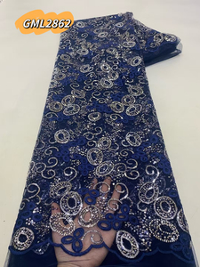 Tela <span class=keywords><strong>de</strong></span> encaje brillante con lentejuelas, tela <span class=keywords><strong>de</strong></span> malla bordada a la moda para vestidos <span class=keywords><strong>de</strong></span> novia, multicolor disponible en Inmyshop - Product Image 6