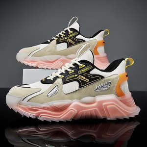 Chaussures de course et de marche personnalisées en maille 350 pour hommes, baskets dégradées tendance - Product Image 3