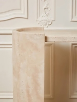Meuble en marbre naturel Travertin Plan de travail Entrée de la maison Rangement Table longue