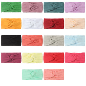 Nouveauté été : Bandeau en nylon pour femme avec nœud, ornement capillaire couleur unie, <span class=keywords><strong>foulard</strong></span> large sans couture en gaze couleur bonbon, tendance - Product Image 6