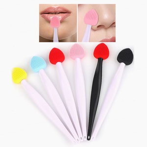 Brosse nettoyante pour pores en silicone double face, brosse exfoliante pour le nez et les lèvres, outil de soin de la peau à étiquette privée - Product Image 1