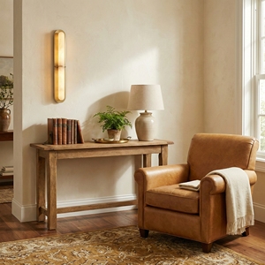 Aplique de Pared Moderno de Alabastro, Decoración de Lujo para Hotel, Forma de Píldora Lineal, Piedra Natural, Latón, LED, Aplique Tubular Lineal Fosse - Product Image 2